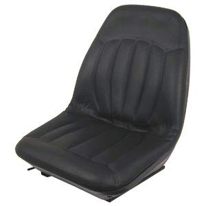 6669135 One New Black Vinyl Seat with Slide Tracks Made to Fit Bobcat Models A220 A300 S100 S130 S150 S160 S175 & More