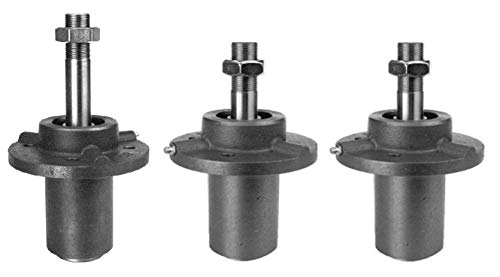 3 Spindle Set for Dixie Chopper, 2 with Short Shaft, 1 Long. 2 Short - Compatible with: 10161 300441, Long - Compatible with: 10161-L 300442