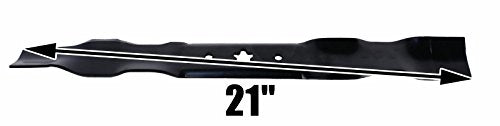 USA Mower Blades (4 AYP340BP Mulching Blade Fits AYP Craftsman Husqvarna 134149 24676 422719 424752 531005085 Length 21 in. Width 2 1/4 in. Thickness .150 in. Center Hole 5 PT ST 42 in. Deck