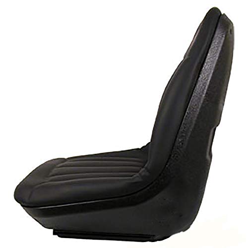 6669135 One New Black Vinyl Seat with Slide Tracks Made to Fit Bobcat Models A220 A300 S100 S130 S150 S160 S175 & More