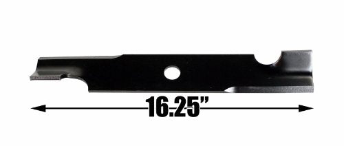 USA Mower Blades U15059BP (3) Extra High-Lift for Exmark 103-6401 103-6401-S Length 16-1/4 in. Width 2-1/2 in. Thickness .250 in. Center Hole 1 in. 48 in. Deck