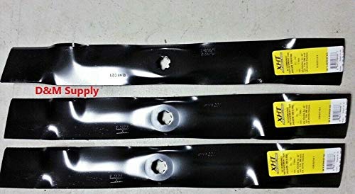 xht B1JD6019D Set of 3 to Fit John Deere 54" Lawn Mower Blades E180 190C LA150 G110 GX21380 GY20679