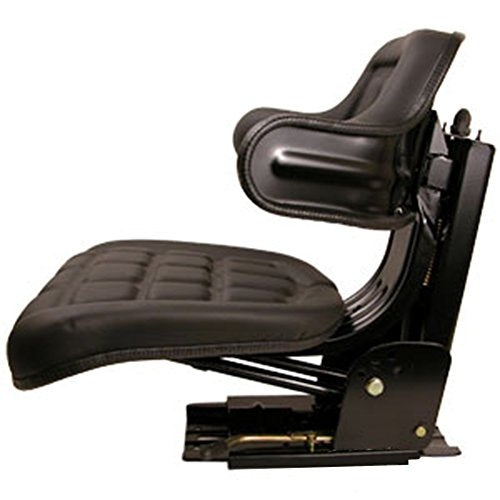 New Black Universal Tractor Seat Susp w/ Base & Tracks Ford New Holland Case-IH