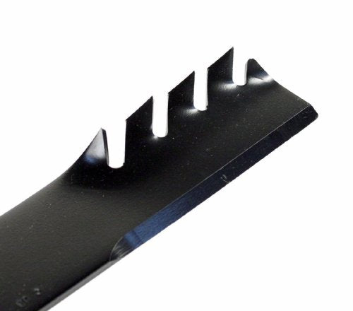 USA Mower Blades (6 MB022BP Toothed High-Lift for Bad Boy 038000300 Jacobsen 390665 Length 18 in. Width 2-1/2 in. Thickness .200 in. Center Hole 5/8 in. 36 in. 50 in. 52 in. 54 in. Deck