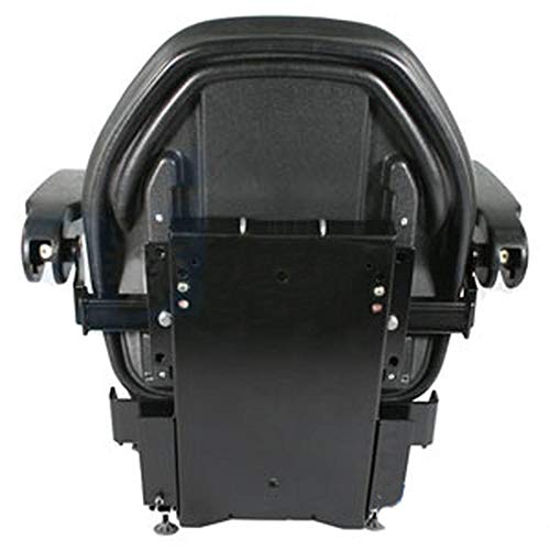 HIS360 Industrial High Back Seat w/Suspension, Slide Tracks & Arm Rests
