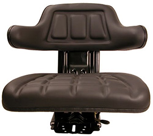 New Black Universal Tractor Seat Susp w/ Base & Tracks Ford New Holland Case-IH