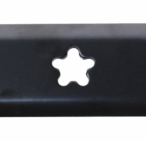 USA Mower Blades (2 AYP498BP High Lift Blade Fits AYP Craftsman Husqvarna 127843 134149 127843 138498 532127843 Length 21 in. Width 2 1/4 in. Thickness .150 in. Center Hole 5 PT ST 42 in. Deck