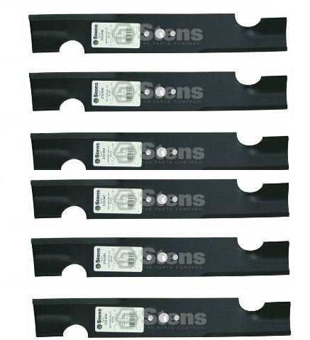 Set of 6 Stens 310-045 Notched Air-lift Blade