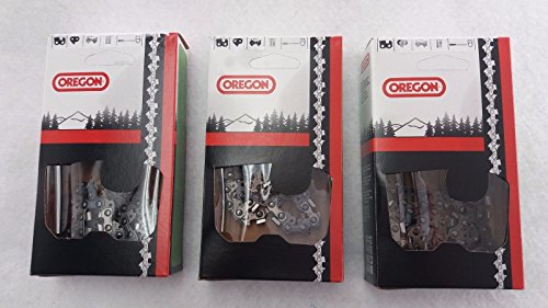 3 Pack Oregon 72LPX072G Chainsaw Chain Full Chisel 20" 3/8 .050 72 DL