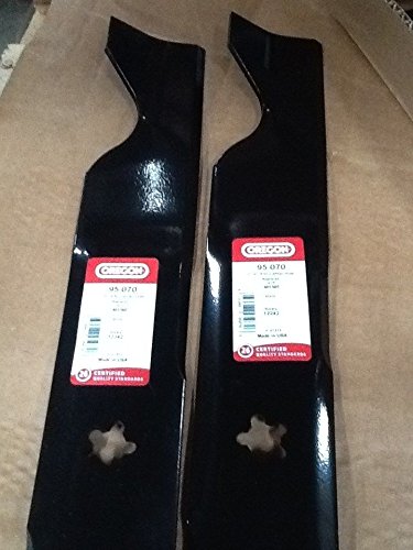 195-070 Set of Oregon 46'" blades fits Husqvarna MZ and RZ stamped decks