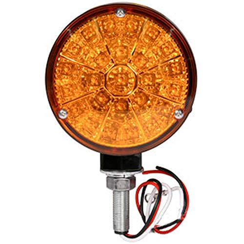 28A43 Universal 12 Volt LED Amber Safety Light 25 Diodes per Side