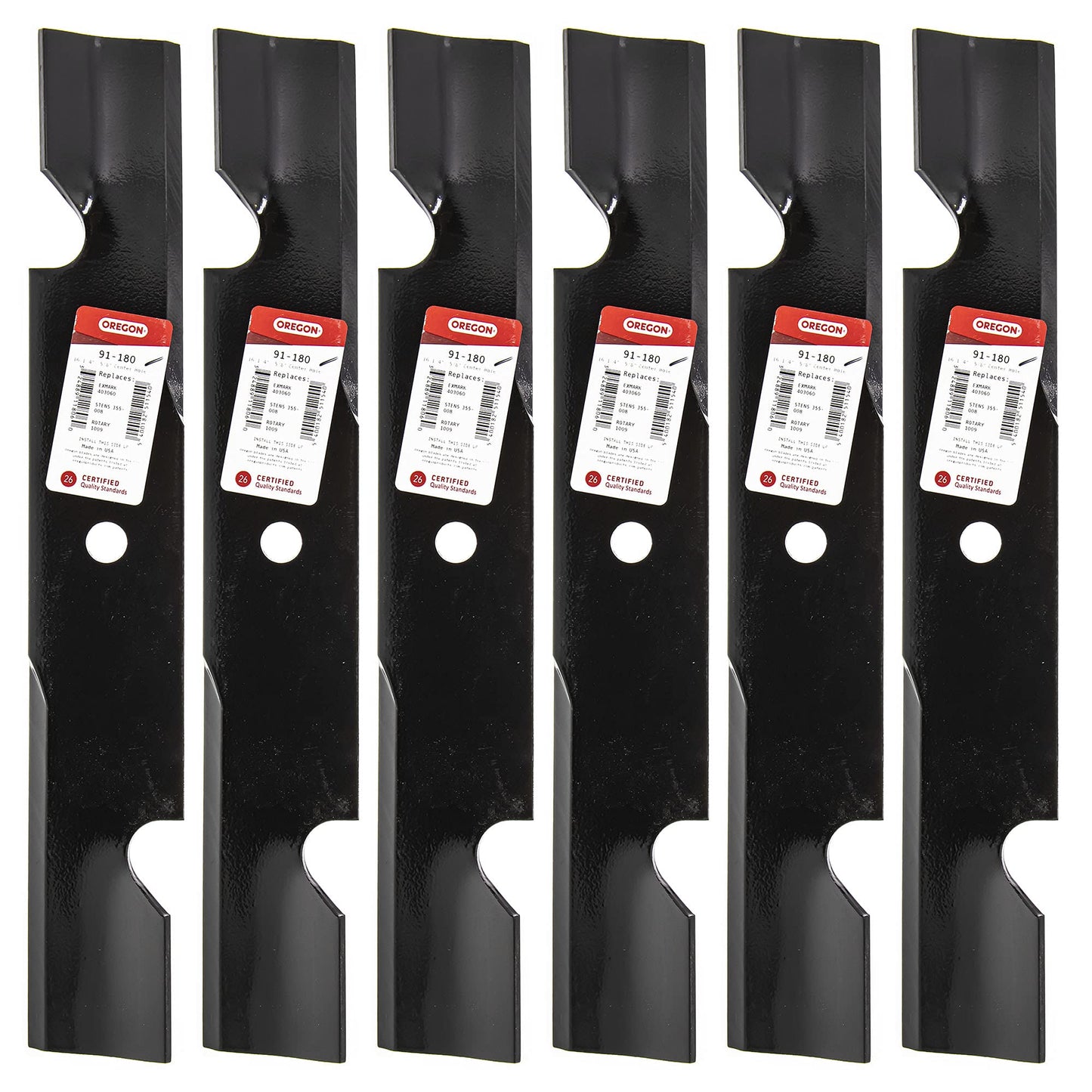 6PK Oregon 91-180 Replacement Blades for 48" Exmark 103-6401, 103-6581, 109-6389