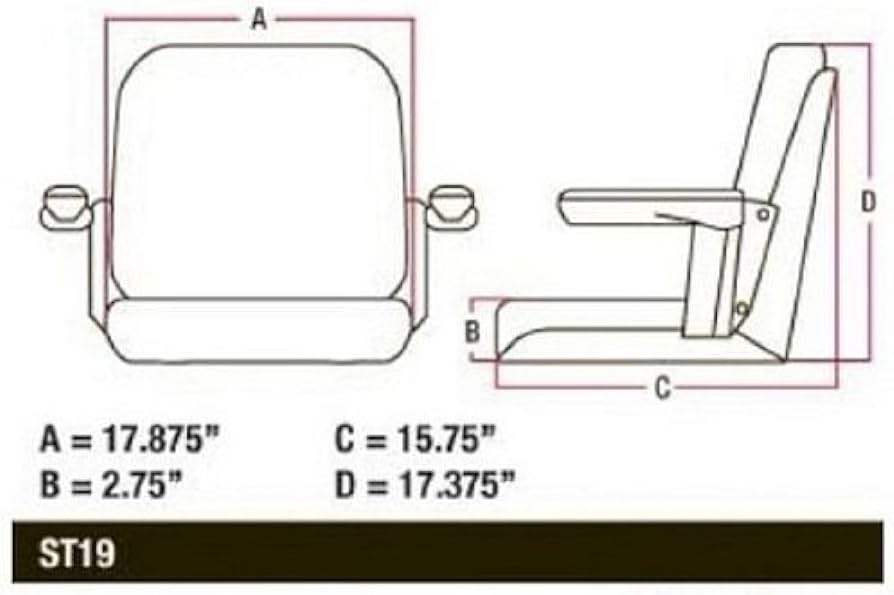 CS140-1V Complete Seat w/ Armrest Fits Several