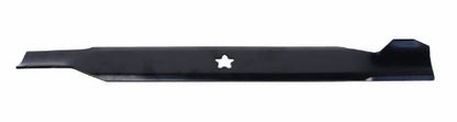 USA Mower Blades (2 AYP498BP High Lift Blade Fits AYP Craftsman Husqvarna 127843 134149 127843 138498 532127843 Length 21 in. Width 2 1/4 in. Thickness .150 in. Center Hole 5 PT ST 42 in. Deck