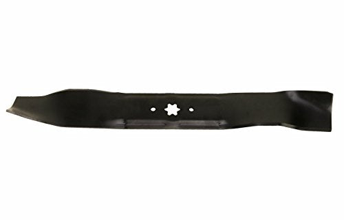 USA Mower Blades (2 MTD616MBP Toothed Extra High-Lift for MTD 490-100-M115 942-616 742-04087 Length 21-3/16 in. Width 2-3/4 in. Thickness .150 in. Center Hole 6 Point Star 38 in. Deck