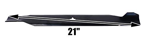 USA Mower Blades (2 AYP498BP High Lift Blade Fits AYP Craftsman Husqvarna 127843 134149 127843 138498 532127843 Length 21 in. Width 2 1/4 in. Thickness .150 in. Center Hole 5 PT ST 42 in. Deck