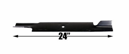 USA Mower Blades U132773BP (9) High-Lift for Dixie Chopper 227-72H 30227-72H Length 24 in. Width 3 in. Thickness .250 in. Center Hole 5/8 in. 72 in. Deck