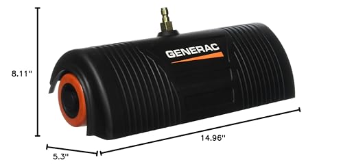 Generac 6133 12-Inch Power Broom for Gas Pressure Washers, 4 High Pressure Nozzles, Cleans Decks, Patios, Walkways, Compatible with 4000 PSI