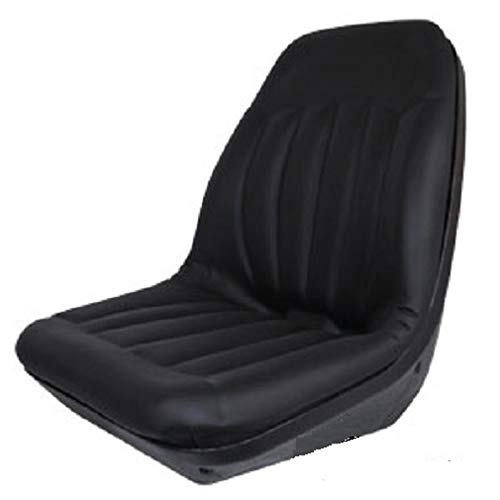 AI CS133-1V High Back Molded Dishpan Seat Black Case- 480B 580B 1190 1290 1390 Various Case- Skid Steer Loader Bobcat Clark Industrial Ford Holland Gehl Melroe TractorF
