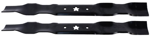 USA Mower Blades (2 AYP340BP Mulching Blade Fits AYP Craftsman Husqvarna 134149 24676 422719 424752 531005085 531307223 Length 21in. Width 2 1/4in. Thickness .150in. Center Hole 5 PT ST 42in. Deck