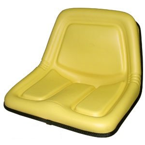 Compatible with John Deere Riding Mower, Skid Steer Loader High Back Yellow Seat Part No: A-TY15863