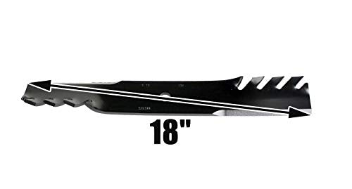 USA Mower Blades (3 CMB022BP Toothed High Lift Blade Fit Scag Husqvarna Toro 48108 481707 481711 48185 482462 Length 18in. Width 2 1/2in. Thickness .240in. Center Hole 5/8in. 36 50 52 54in. Deck