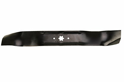 USA Mower Blades (2 MTD616MBP Toothed Extra High-Lift for MTD 490-100-M115 942-616 742-04087 Length 21-3/16 in. Width 2-3/4 in. Thickness .150 in. Center Hole 6 Point Star 38 in. Deck