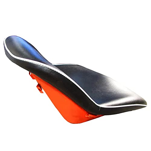 Seat Assembly Vinyl Black with Orange Steel Backed Seat Kubota L245 L275 L235 L185 L345 M4500 B8200 L175 L2350 L225
