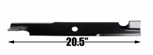 USA Mower Blades U15205BP (3) High-Lift for Exmark 103-6383 103-6383-S Length 20-1/2 in. Width 2-1/2 in. Thickness .250 in. Center Hole 15/16 in. 60 in. Deck
