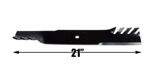 USA Mower Blades (3 CMB111BP Toothed Low Lift Blade Fits Ferris Kees Lesco Snapper Wright 1520842 823006 0788 50170 Length 21in. Width 3in. Thickness .250in. Center Hole 5/8in. 60 61in. Deck