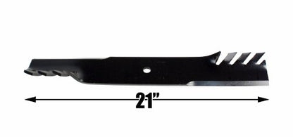 USA Mower Blades (3 CMB111BP Toothed Low Lift Blade Fits Ferris Kees Lesco Snapper Wright 1520842 823006 0788 50170 Length 21in. Width 3in. Thickness .250in. Center Hole 5/8in. 60 61in. Deck