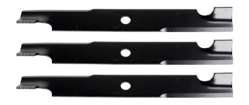 USA Mower Blades U15205BP (3) High-Lift for Exmark 103-6383 103-6383-S Length 20-1/2 in. Width 2-1/2 in. Thickness .250 in. Center Hole 15/16 in. 60 in. Deck