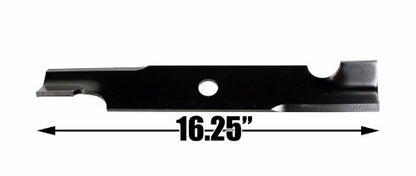 USA Mower Blades U15059BP (3) Extra High-Lift for Exmark 103-6401 103-6401-S Length 16-1/4 in. Width 2-1/2 in. Thickness .250 in. Center Hole 1 in. 48 in. Deck