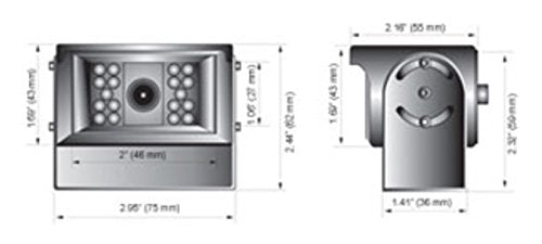 A&I Products CabCAM Camera, 1/3" CCD, 110°, 18 LED. Replacement for Ford - ...