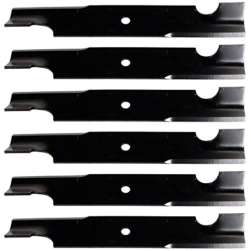 B1SC2800 Pack of Six 16.5" Long 2.5" Wide Notched Universal Lawn Mower Blades