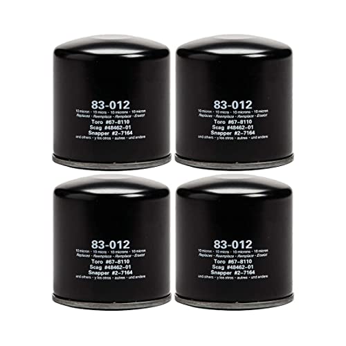 4Pk Of 83-012 Oil Filters for Groundsmaster 300 Series Commercial Mowers and Pro Line Commercial Mowers