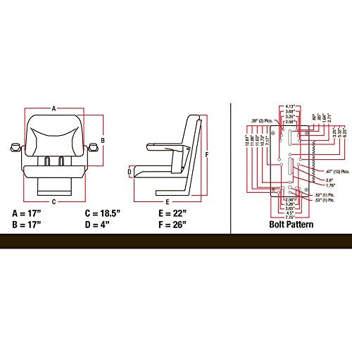A & I Products Big Boy Suspension Tractor Seat - Yellow, Model Number BBS108YL