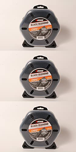 Echo 3 PK 330095071 .095" Black Diamond Trimmer Line Spool 253' Square Twisted