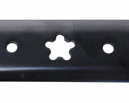 USA Mower Blades (4 AYP340BP Mulching Blade Fits AYP Craftsman Husqvarna 134149 24676 422719 424752 531005085 Length 21 in. Width 2 1/4 in. Thickness .150 in. Center Hole 5 PT ST 42 in. Deck