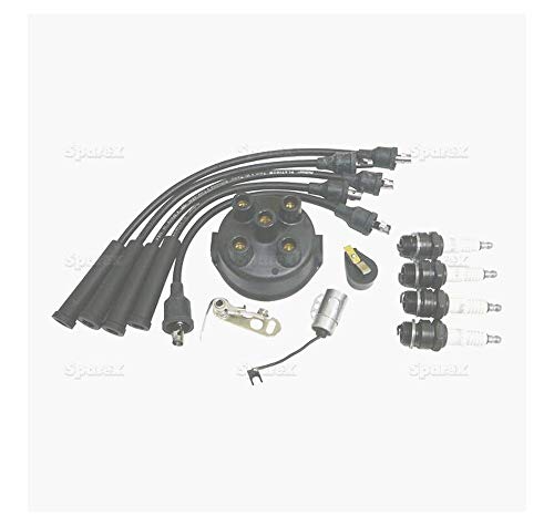 Complete Ignition Tune-Up Kit for Massey-Ferguson Tractors w/Continental Z120/Z129/Z134/Z145 Engines (Clip-Held Cap)