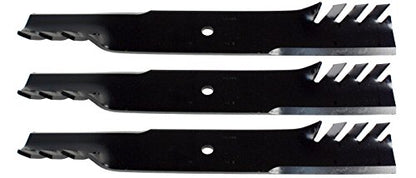 USA Mower Blades (3 CMB111BP Toothed Low Lift Blade Fits Ferris Kees Lesco Snapper Wright 1520842 823006 0788 50170 Length 21in. Width 3in. Thickness .250in. Center Hole 5/8in. 60 61in. Deck