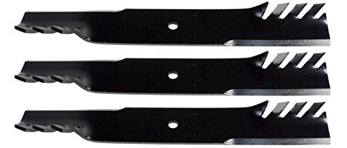 USA Mower Blades (3 CMB111BP Toothed Low Lift Blade Fits Ferris Kees Lesco Snapper Wright 1520842 823006 0788 50170 Length 21in. Width 3in. Thickness .250in. Center Hole 5/8in. 60 61in. Deck