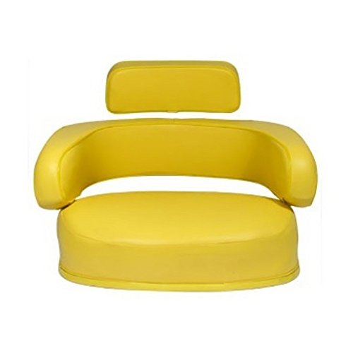 JD6000-SET (3 Pc) Yellow Vinyl Seat Cushion Set For John Deere Tractor 105 45 55 +