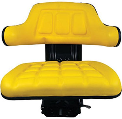 John Deere Tractor Universal Seat w/ Wrap Around Back w/ Arms Yellow