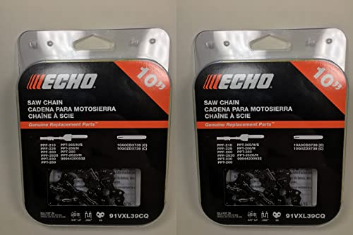 2 Echo 91VXL39CQ 10" 3/8" .050" 39 DL Chains PPF210 PPF211 PPT230 PAS230 PPT266