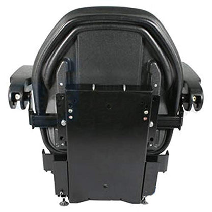HIS360 Industrial High Back Seat w/Suspension, Slide Tracks & Arm Rests