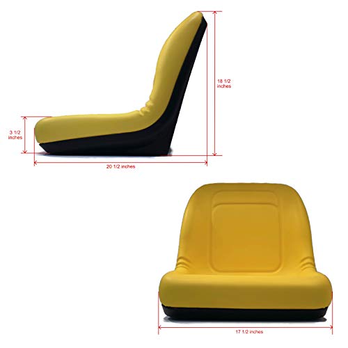 A & I Products Seat, 18", YLW VINYL Parts. Replacement for John Deere Part Number VG11696