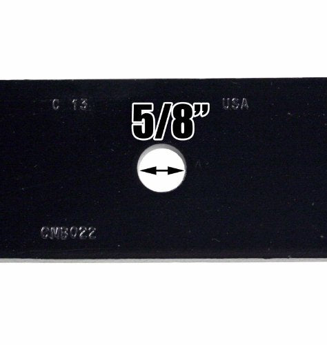 USA Mower Blades (3 CMB022BP Toothed High Lift Blade Fit Scag Husqvarna Toro 48108 481707 481711 48185 482462 Length 18in. Width 2 1/2in. Thickness .240in. Center Hole 5/8in. 36 50 52 54in. Deck