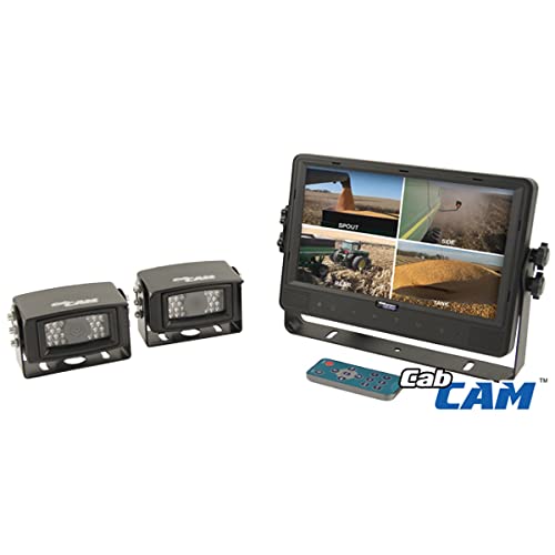 CabCAM Video System; Quad (Includes 9" Digital Touch Screen TFT LCD Monitor and 2 Cameras)