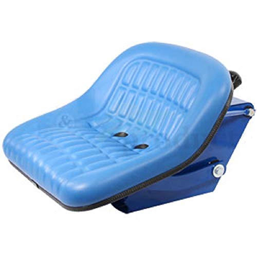 Ford New Holland Seat Assembly with Suspension Blue Vinyl Heavy Duty 1110 1310 2000 3000 4000 5000 7000